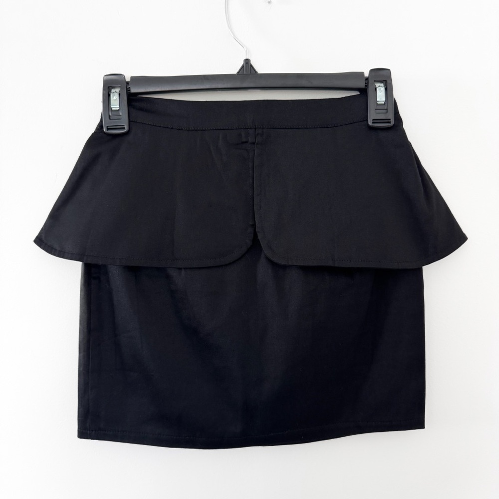 LF Angel Biba Black Peplum Mini Skirt - Size US XS / UK 6